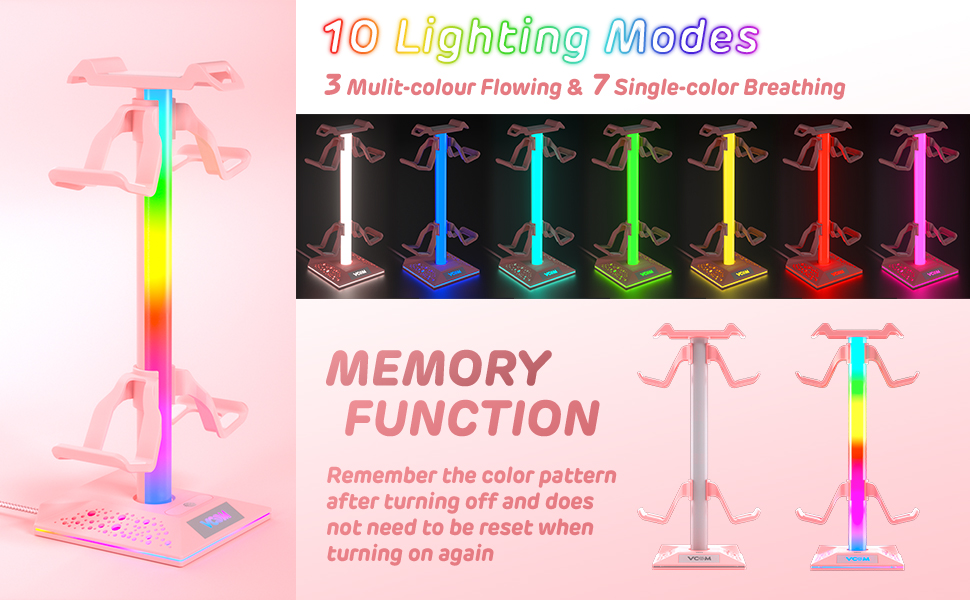RGB Gaming Headphones Stand