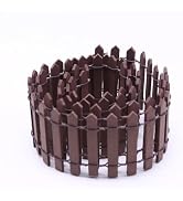 1 Pc Mini Fairy Garden Fence, 35 Inches, Brown, Micro Landscape Miniature Ornaments for Dollhouse...