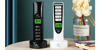 Apmlim accurate tri-mode thermometer to check body, liquid, or room temperature. Quick 1 second test
