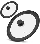 Universal Lid for Pots, Pans and Skillets, Tempered Glass Lid fit 7