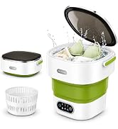 Portable Washing Machine 16L Foldable Mini Washer for Underwear Socks Baby Clothes Small Loads Co...