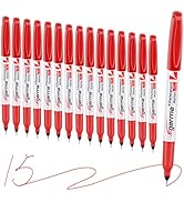 Cgerma Ultra Fine Point Permanent Marker Bulk, 15 Pack, 0.4mm Precision Fine Tip Permanent Marker...