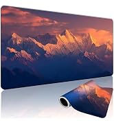 ModrnGld XXXL Gaming Mouse Pad 35.4 x 15.7 Inch, Large Mousepad with Sunlight on the Golden Mount...