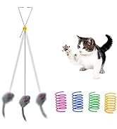 Andiker 5Pcs Interactive Cat Toys for Indoor Cats, Triangular Hook Door Frame Cat Toy with The Ad...