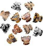 Claw Hair Clips Jaw Clamps - 12PCS Small Hair Claw Jaw Clamp for Thin Hair Styling Accessories Cl...