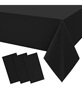 Smiry Disposable Table Cloth 3 Pack, 54 x 108 Inch Waterproof Plastic Tablecloth, Decorative Rect...