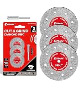 EZARC 1-1/2 Diamond Cutting Wheel for Cutting Sharpening Carving, 0.6mm Kerf, 1.5" x 1/8" Tile Cu...