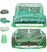 Skywin Furniture Covers for Moving - 2 Pack, 101x75x50 Large Sofa Couch Storage Bag & Plastic Cou...