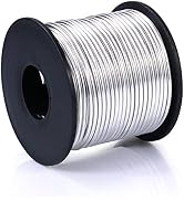 Aluminum Craft Wire, 95 Feet 2.0mm/ 14 Gauge Soft Silver Metal Aluminum Wire Bendable Sculpting A...