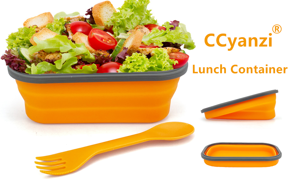 Silicone bowl Collapsible Lunch Container
