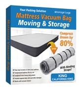 King/Cal-King Foam Mattress Vacuum Bag for Moving, Storage, Vacuum Seal Mattress Bag with Straps