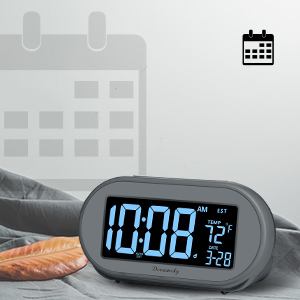 bedside alarm clock with date