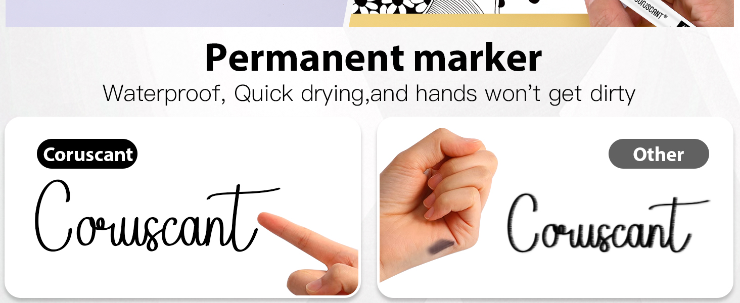 black fine tip permanent marker
