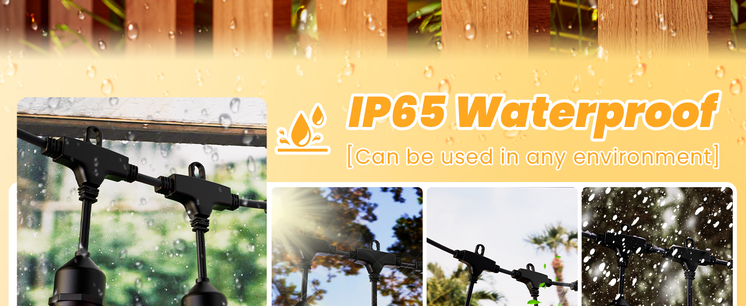 patio string lights outdoor waterproof