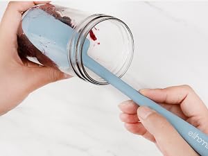 skinny scraper, skinny spatula, narrow spatula, long handle spatula
