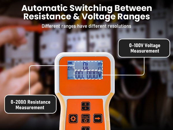 Automatic Switching Between Resistance & Voltage Ranges