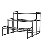 Simple Trending 3 Tier Metal Plant Stand Outdoor Indoor Waterproof, Stackable Heavy Duty Tall Pla...