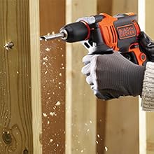 Standard drill mode is perfect for drilling through materials like wood.