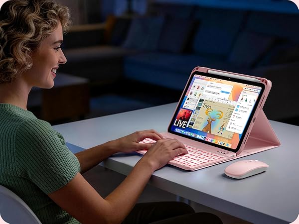 learn at night - apple ipad a16 case with keyboard