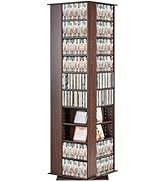 VEVOR Media Storage Cabinet, 34 Compartments Rotating Media Tower, Protects & Organizes Music, Mo...