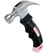KURUI Pink Small Hammer for Picture Hanging Nails Drywall Anchors, Picture Hanging Tool, High Har...