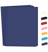 50 Pack 65lb Blue Cardstock 8.5 x 11 Pastel Paper, Goefun Navy Blue Card Stock Printer Paper for ...