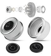 Hitchvoyager 2PCS 2.72'' Trailer Axle Wheel Hub Dust Cap Trailer Bearing Dust Cap with 4 Rubber P...