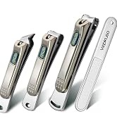 Nail Clippers for Men, Vepkuso Toenail Clippers for Thick Nails and Luxurious Ultra Sharp Fingern...