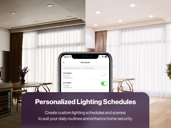 personalized lighting schedules