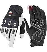 KEMIMOTO Dirt Bike Gloves for Men, Touchscreen with Silicone Protective for Outdoor Sports On-Roa...
