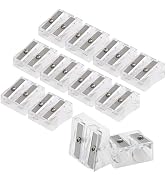 XALXVEX Plastic Dual-Hole Pencil Sharpeners,12-Pack Manual Handheld Sharpeners for Graphite & Col...