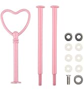 Happy Will 3 Tier Heart Shape Metal Cake Stand Holder Heavy Duty Fruit Plate Handle Fittings Hard...
