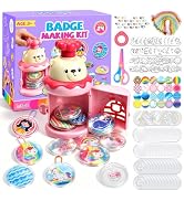 leitait DIY Badge Making Kit - Unicorn & Mermaid Princess Craft Kit for Kids-Make Your Own Pin,Cr...