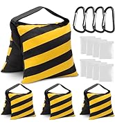 Aimosen 4 Packs Yellow Sandbag Weight Bags for Light Stand Photography Video Equipments, Heavy Du...