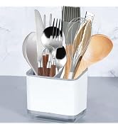 KEINEUX Cutlery Drainer, Utensil Holder Sink Caddy Dish Drying Rack, Kitchen Organizer Accessorie...