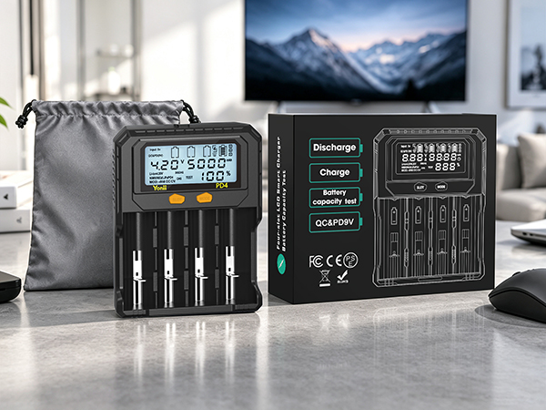 Yonii PD4 Smart Battery Charger Kit with LCD Display