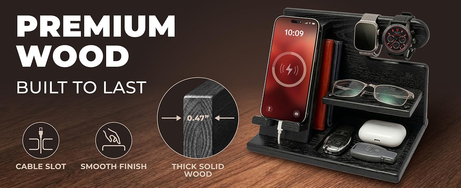 Handcrafted Wooden Phone Docking Station