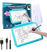 IMAGE Light Pad, A4 Tracing Pad with USB Power Supply/Battery Operated, Dimmable Brightness with ...