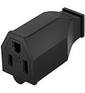 Muelnmey 1 PCS Extension Cord Ends Electrical Replacement Connector NEMA 5-15R 15A 125V Black She...