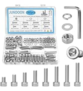 160-Piece M6 Hex Socket Head Screw Assortment Kit, 304 Stainless Steel, 8 Sizes M6x12, 15, 18, 20...