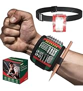 UUP Magnetic Wristband with LED Light, Magnet Tool Belt Wrist Band for Screws and Nails, Adjustab...