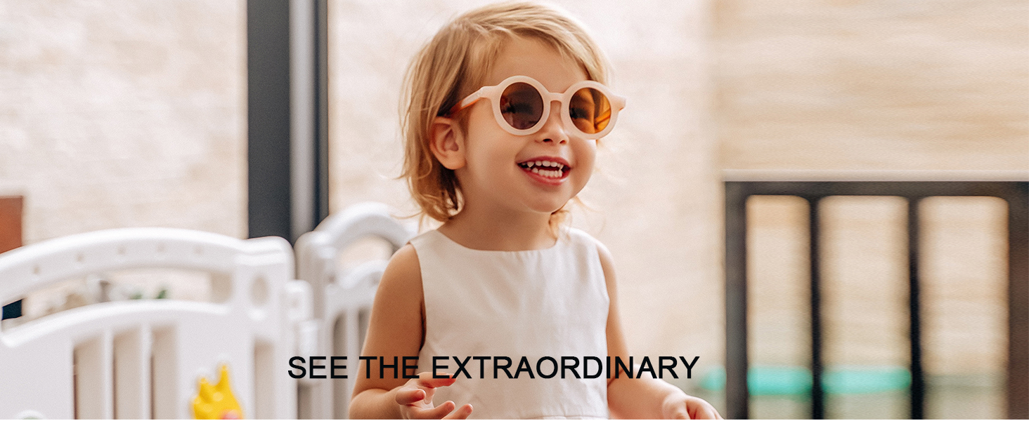 SOJOS Cute Round Polarized sunglasses for kids Girls Boys Vintage UV400 Protection Children SK5606