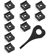 NataLink USB Port Blocker with Key, 10-Pack USB-A Lock Dust Plug, Black | Secure USB-A Port Lock/...