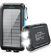 Kepswin Solar-Charger-Power-Bank-49800mAh Portable Solar Phone Charger with LED Flashlight/15W Fa...