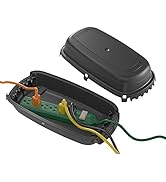 D-Line Outdoor Weatherproof Electrical Cable Box, IP54 Rated for Safe Outdoor Use, Power Strip En...