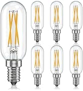 E12 Dimmable Chandelier LED Light Bulbs, Edison Bulbs 6W Equivalent Candelabra Light Bulbs 60 wat...