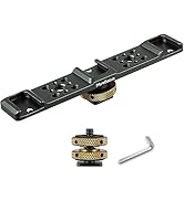 Triple Cold Shoe Mount Bracket, Triple Hot Shoe Extension Bar, Cold Shoe Mount Plate Adapter, Alu...