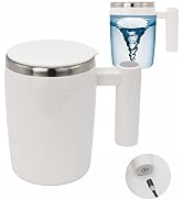 daasigwaa Rechargeable Self Stirring Mug - Magnetic Electric Auto Mixing Stainless Steel Cup for ...