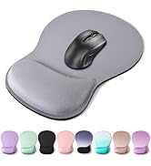 Mouse Pad Wrist Support, Ergonomic Mousepad with Memory Foam Wrist Rest Cushion, Non-Slip Rubber ...