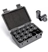 JJC Heavy Duty 35mm Film Case Holder for 15 Rolls of 35mm 135 Film, IP67 Waterproof and Light-Sea...